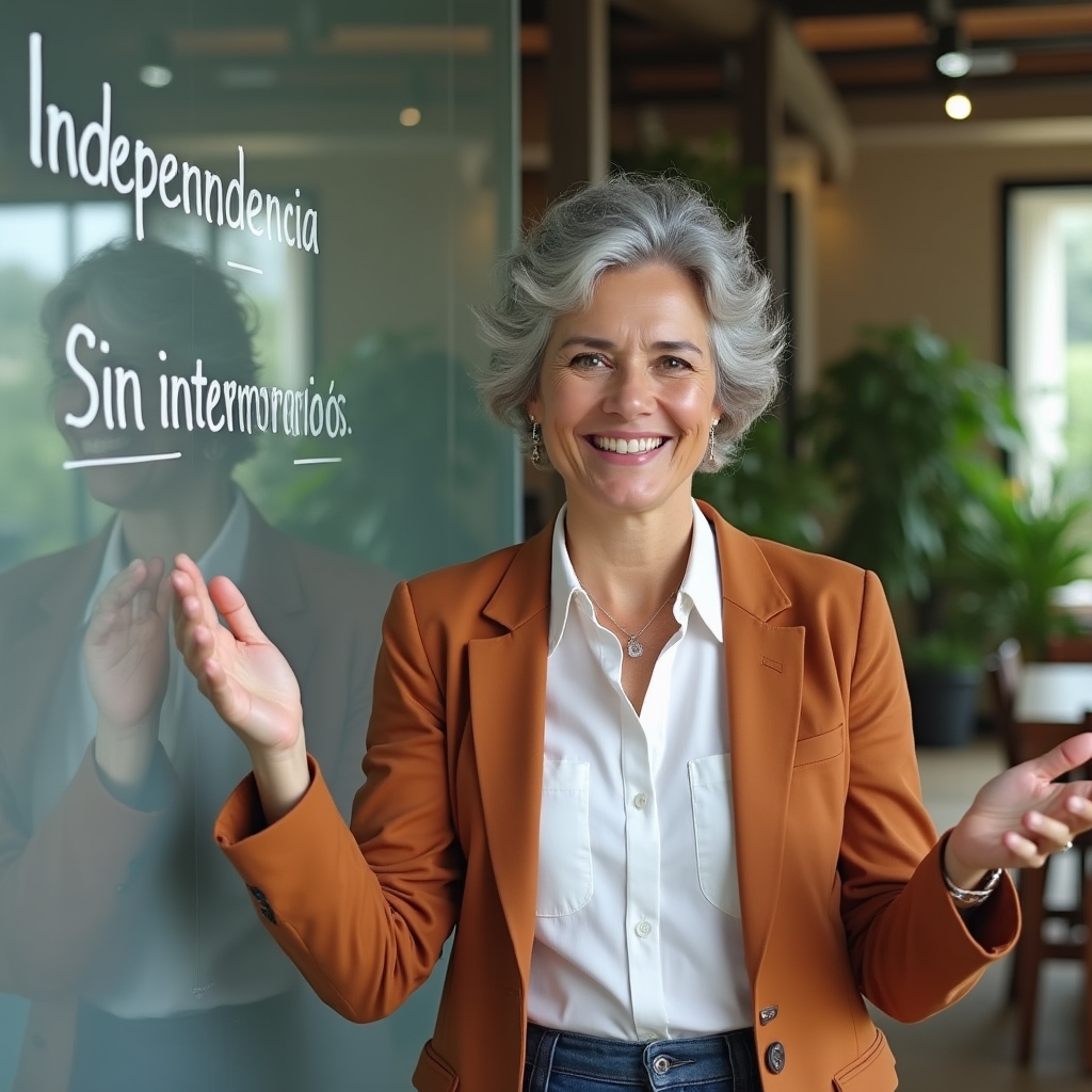 Professional educator presenting independently verified economic data in a transparent, open workspace